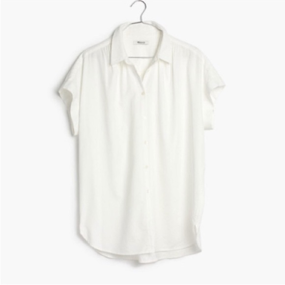 MADEWELL White Shortsleeved Button Down AND blue tunic - Picture 2 of 3